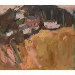Sheila Macnab MacMillan, HOUSES AND TREES, 1991, oil on canvas