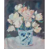 Jane Soeder, CHRISTMAS ROSES, 1993, oil on board