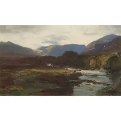 David Farquharson, THE NORTH ESK, INVERMARK, oil on canvas