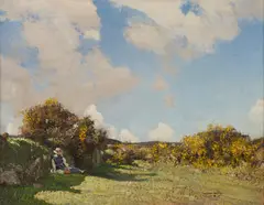 William Page Atkinson Wells, PICNICKING, oil on canvas