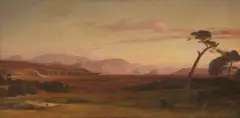 James Giles, VIEW ON DEESIDE, LOCHNAGAR LOOKING UP GELDER, Oil on canvas