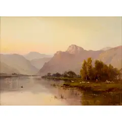 Alfred de Breanski Junior, THE BANKS AND BRAES O' BONNY DOUNE, oil on canvas