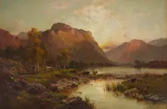 THE GWYNANT VALLEY, NORTH WALES by Alfred de Breanski Senior, oil on canvas, sold Jun 2025