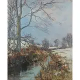 James Kay, A SNOW-COVERED WINTER LANDSCAPE, oil on canvas