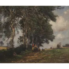 James Hamilton Mackenzie, HOME FROM THE FIELDS, oil on canvas
