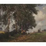 James Hamilton Mackenzie, HOME FROM THE FIELDS, oil on canvas