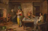 Alexander Carse, ABODE OF A VILLAGE TAILOR, oil on panel