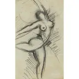 John Duncan Fergusson, DANCER, Charcoal