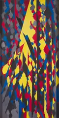 ABSTRACT COMPOSITION by William Gear, oil on canvas, sold Jun 2025