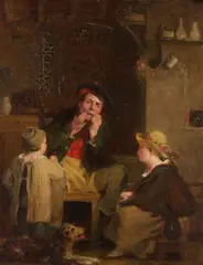 David Wilkie, STUDY FOR 'THE JEW'S HARP', oil on panel
