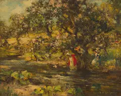 William Stewart MacGeorge, THE POPLARS, oil on canvas