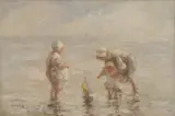 Robert Gemmell Hutchison, SAILING THE TOY BOAT, oil on canvas