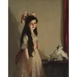 George Henry, BEAUTY AND THE BEAST, oil on canvas