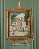 John Maclauchlan Milne, A STREET IN ST TROPEZ, oil on board
