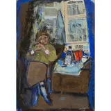 Joan Eardley, JEANNIE, gouache, pen and chalk
