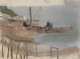 Joan Eardley, THE JETTY, Pastel
