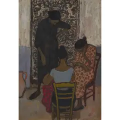 Alberto Morrocco, SICILIAN WOMEN, Oil on board