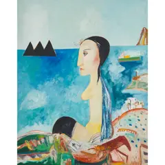 BASS ROCK by John Bellany, oil on canvas, sold Jun 2025
