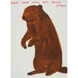 David Shrigley, THE DAM WILL NOT BUILD ITSELF, 2023, Screenprint, 14/125