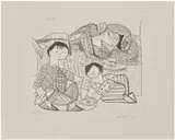 Pablo Picasso, MÈRE ET ENFANTS (B.737), 1961, Etching with aquatint on Arches laid paper, un-numbered impression aside from the edition of 50