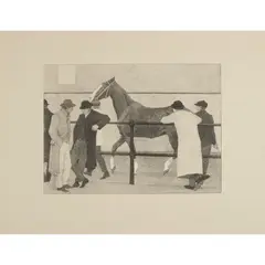 Robert Bevan, HORSE DEALERS (WARD'S REPOSITORY NO.I), 1919, Lithograph, from the edition of 80