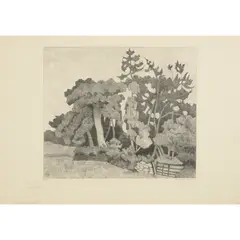 Robert Bevan, THE PLANTATION, 1922, Lithograph, 13/40