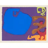 Patrick Heron, NO. 6: BLUE WITH LIME, UMBER, DULL RED AND ORANGE IN VIOLET, JANUARY 1976, FROM 'SHAPES OF COLOUR', 1978, Screenprint, 32/50
