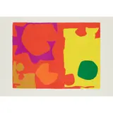 Patrick Heron, SIX IN VERMILION WITH GREEN IN YELLOW, APRIL, 1970, Lithograph, 79/100