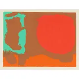 Patrick Heron, NO. 13: RED AND UMBER WITH ORANGE & ICE GREEN, JANUARY 1977, FROM 'SHAPES OF COLOUR', 1977, Screenprint, 31/50