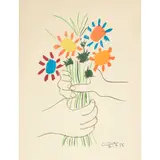 Pablo Picasso, BOUQUET DE FLEURS (CZWIKLITZER 130), 1958, Colour lithograph on Chiffon de la Dore wove paper, 43/200