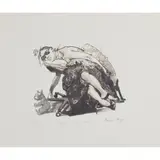Paula Rego, GIRL WHO HAS BEEN SICK RESTING WITH HER FAVOURITE CUDDLY (ROSENTHAL 281), 2000, Lithograph, A/P, aside from the edition of 200