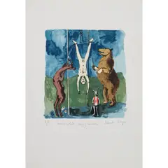 Paula Rego, THE UPSIDE-DOWN WORLD - THE JUSTICE OF ANIMALS (ROSENTHAL 106), 1993, Screenprint, A/P