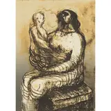 Henry Moore, MOTHER WITH CHILD ON LAP (CRAMER 651), 1982, Lithograph, HC 4/10, aside from the edition of 50