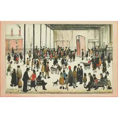 PUNCH & JUDY by L. S. Lowry, 1947, Off-set lithograph, sold Mar 2025