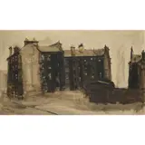 James Morrison, CORNER OF GILBERT STREET & YORKHILL STREET, GLASGOW, 1960, oil on canvas