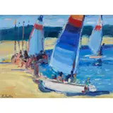 James Fullarton, SAILING - BRITTANY, oil on board
