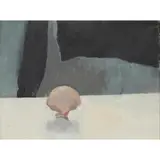 Charlotte Verity, STILL LIFE WITH WHITE CLOTH AND SCALLOP SHELL, 1983, oil on canvas
