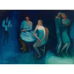 Willie Rodger, THE WAITRESS HAS A NIGHT OFF, 2002, oil on board