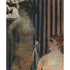 COMPANIONS 1, 1983 by Robin Philipson, pastel, sold Jan 2025
