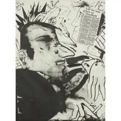 Jock McFadyen, LIFE FOR MAN BENT ON BLOODBATH, 1982, Screenprint, 17/30