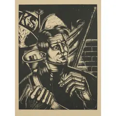 Ken Currie, UNION ORGANISER, 1987, Lithograph, 3/20
