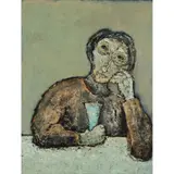 George René Halkett, UNTITLED (REVERIE), Oil on board
