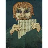 George René Halkett, UNTITLED (PANPIPES), 1971, oil on board