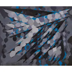 FLIGHT STRUCTURE, 1970 by William Gear, oil on canvas, sold Jan 2025