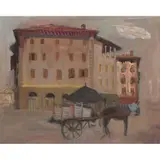David McClure, HORSE, CART AND BUILDINGS, FLORENCE, 1956