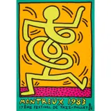 Keith Haring, MONTREUX JAZZ POSTER (GREEN), 1983, Screenprint