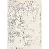Ian McCulloch, PORTRAIT OF A SCOTTISH HERO, RICHARD DEMARCO, 1990, ink on paper