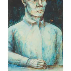 David Hosie, BANDAGED MAN, 1991, Ink and watercolour