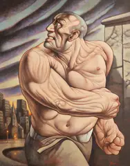 Peter Howson, TROUBLER, 2002, oil on canvas