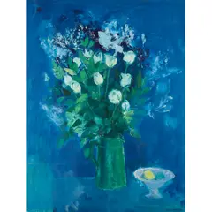 Ann Oram, WHITE ROSES, 2004, oil on canvas